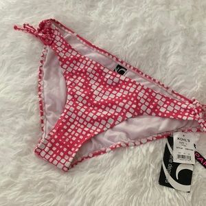 Pink & white bikini bottom Size L